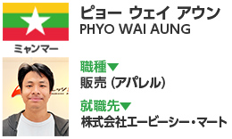 ピョー ウェイ アウン　PHYO WAI AUNG