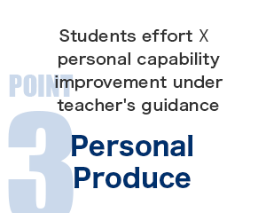 Students effort personal capability improvement under teacher's guidance. Personal Produce 
