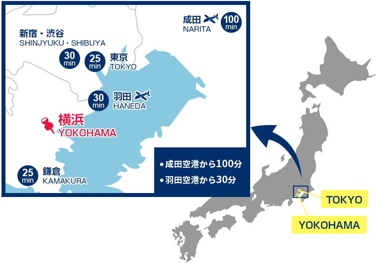 アーツカレッジヨコハマ 日本語学科 地図